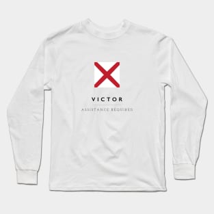 Victor: ICS Flag Semaphore Long Sleeve T-Shirt